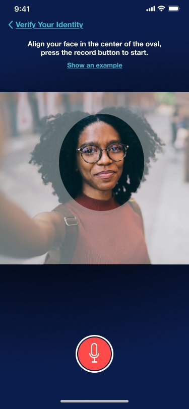 Akila identity — recording a 3 second selfie video