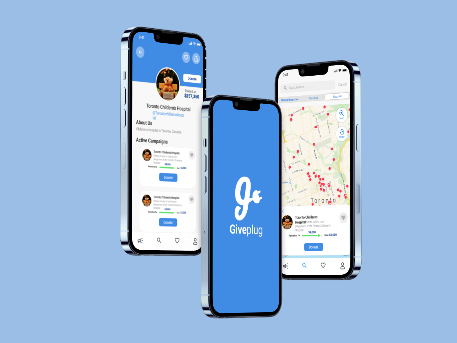 Giveplug UI — campaign discovery screens