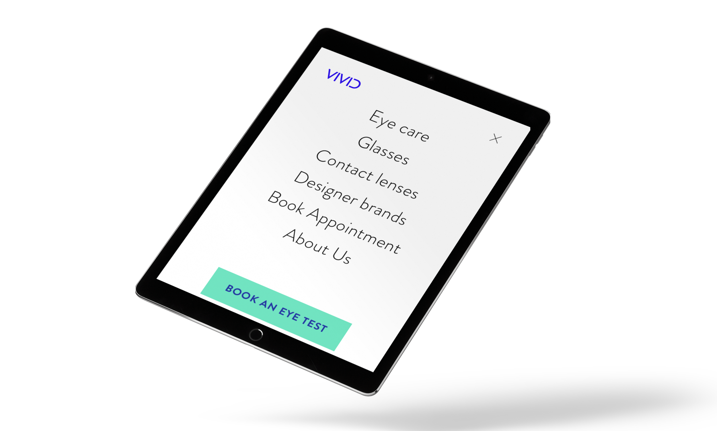 Vivid Opticians UI screen
