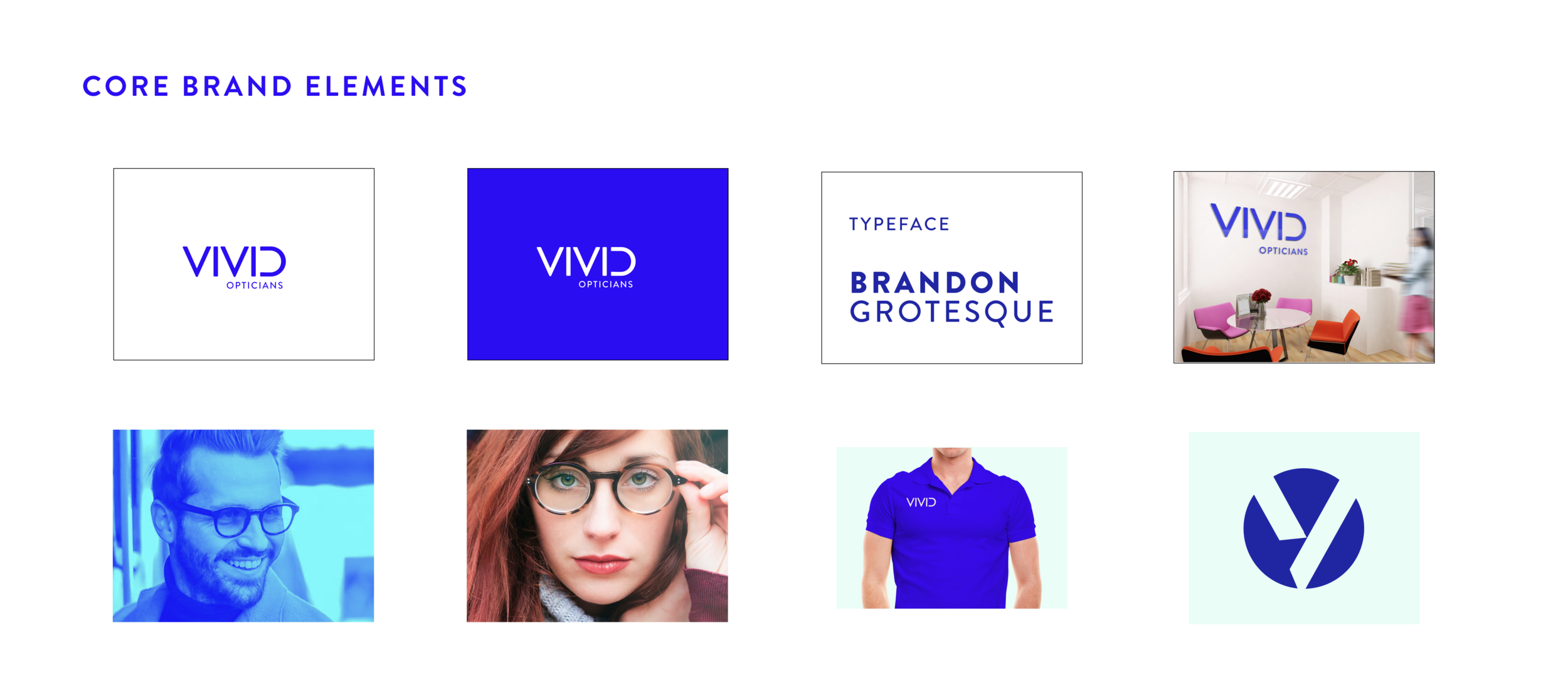Vivid Opticians UI screen