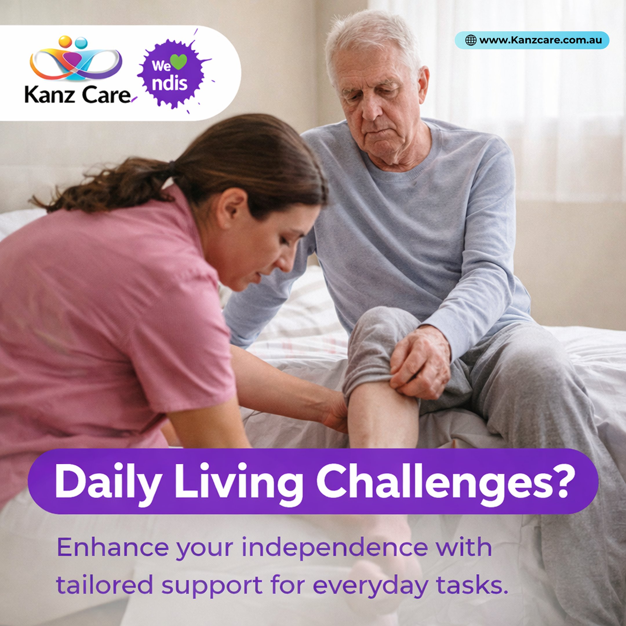 Kanz Care Instagram post: Daily Living Challenges?